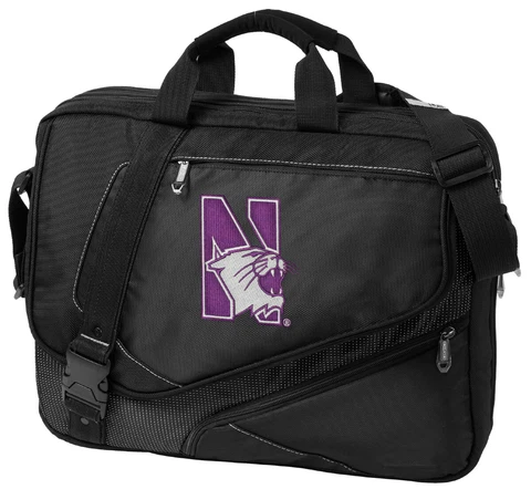 Northwestern Laptop Bag DELUXE Lg NU WILDCATS Computer Bag LOADED! Cover