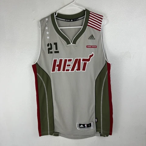 Miami Heat NBA Adidas Hassan Whiteside Home Strong Swingman Jersey Adult Sz L Cover