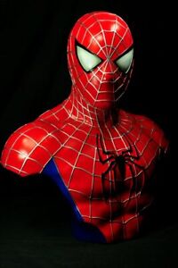 SPIDERMAN BUST RED 1/1 SCALE CUSTOM STATUE HOT KIT RESIN TOY SCULPTURE