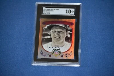 2014 Panini Stan Musial Card #37 SGC 10 Gem Mint - /25 - HOF - RARE - PERFECT 10 - Image 1 of 4