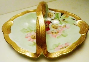 Firenze Ware #102 Ginori handbemalt vergoldet OP Künstler signierter Korb - SELTEN - Bild 1 von 10