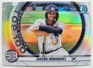 Jasson Dominguez 2020 Bowman Chrome Scouts 100 Rookie Card RC #BTP-53 - Picture 1 of 2