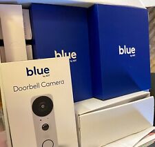 Système de sécurité domestique ADT bleu complet surveillé avec capteurs et caméras