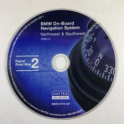 BMW On Board Navigation System Northwest + Southwest 2003-2 S0001-0112-407 Map 2 - Image 1 of 4