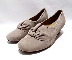 Hotter Donna Größe 6,5 UK taupe Wildleder-Pumps Pfennigabsätze - Bild 1 von 6
