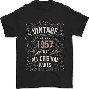 68th Cumpleaños Edición Limitada 1957 Hombre Camiseta 100% Algodón - Imagen 1 de 2