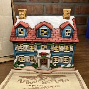 Lefton Colonial Village Lighted Christmas House Byron Wood 05824 1986 Christmas - Picture 1 of 8