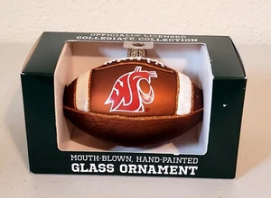 2015 Old World Christmas Collegiate Collection Washington Cougars Glass Ornament - Picture 1 of 5