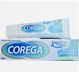 Crema fijadora para dentaduras Corega adhesivo dental extra fuerte sabor original 40 g - Imagen 1 de 1