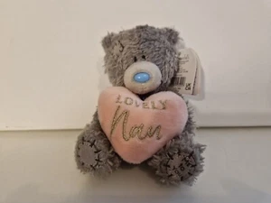 Me to You Tatty Teddy - 4" Plush Lovely Nan Pink Heart Bear With Tags - Picture 1 of 4