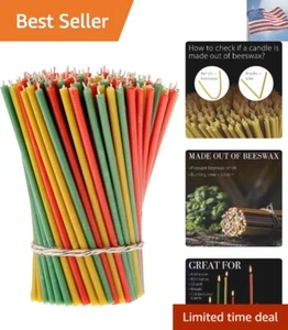 Pure Beeswax Candles - No-Drip, Smoke-Less, Tall, Thin Taper Candles – Decora... - Picture 1 of 7