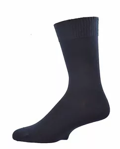 Sierra Socks Men's Crew Socks in Silky Modal Solid Colors Great Dressy Socks - Picture 1 of 3