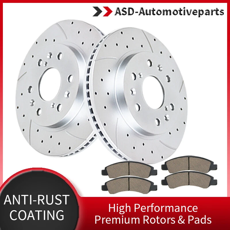 Front Drilled Brake Rotors Brakes Pads Fit Chevy SILVERADO 1500 GMC SIERRA 1500 Foto 1 de 4
