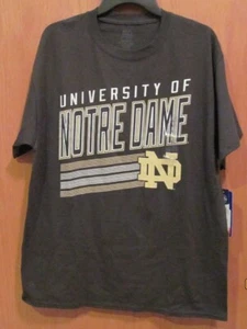 University of Notre Dame graues T-Shirt ~ Herren Größe LARGE (42-44) ~ NEU mit Etikett - Bild 1 von 1