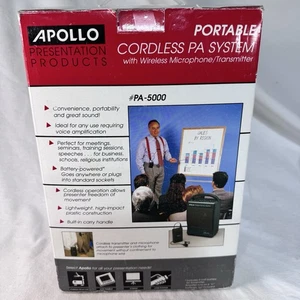 Apollo Portátil Inalámbrico Inalámbrico PA 5000 Sistema Inalámbrico NUEVO SELLADO DE FÁBRICA - Imagen 1 de 6