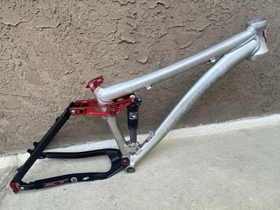 Small Silver Ellsworth Truth 26in Dual Suspension Aluminum Mountain Bike Frame - Image 1 of 4