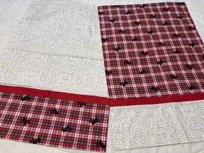 Комплект из 2 новых самодельных наволочек с принтом собаки Скотти стандартный/королева отличное состояние.  - Изображение 1 из 4