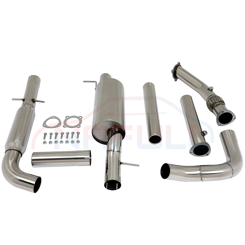 FOR VW GOLF/JETTA MK4 1.8L 3" TIP STAINLESS STEEL TURBO + EXHAUST MUFFLER PIPE - Image 1 of 4