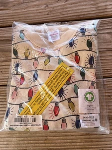 HANNA ANDERSSON Kid's Christmas Lights Pajama Set Sz 12 Cotton Pants & Top NEW! - Picture 1 of 5