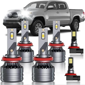 6x Combo LED Light Bulbs High Low Beam Fog Light for Toyota Tacoma 2016-2023 H11 - Picture 1 of 6