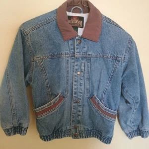 Vintage Youth Greatland Sportswear Denim Jean Jacket Size 8 - Picture 1 of 8