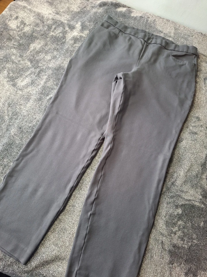 Pantalones de punto Susan Graver Pull On Ponte para mujer L gris pequeño cómodos carrera informales Foto 1 de 4