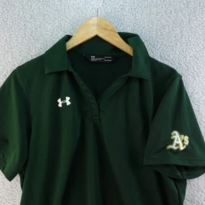 Under Armour Heatgear Herren L Oakland Athletics A's Poloshirt Golf ohne Knöpfe - Bild 1 von 7