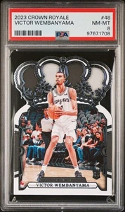 2023-24 Panini Crown Royale - Victor Wembanyama #48 (RC) Rookie Card PSA 8 - Picture 1 of 2