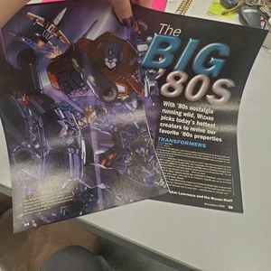 Vintage Transformers "il grande anni 80" mecha robot cartone animato rivista stampa articolo annuncio - Foto 1 di 7
