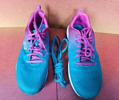 Skechers Skech-Air Women's 7.5M Ombre Blue/Purple Memory Foam Sneaker Used w/Box - Image 1 of 4