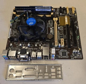 Płyta główna Asus B85M-E - i3 4150 - DDR3 8GB - Chłodnica - Wentylator - Licencja WIN11 - Zdjęcie 1 z 11