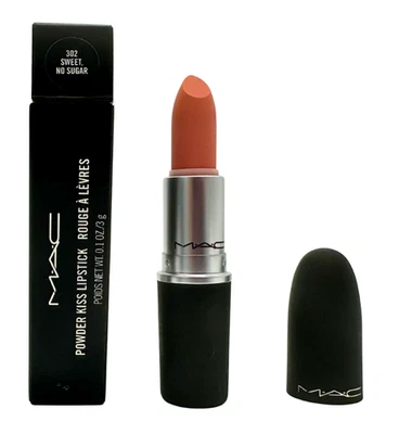 rossetto Mac Cosmetics Powder Kiss Lipstick 302 SWEET, NO SUGAR NUOVO - Image 1 of 4