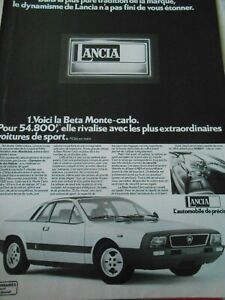 1975 Lancia La Beta Monte Carlo Print Ad