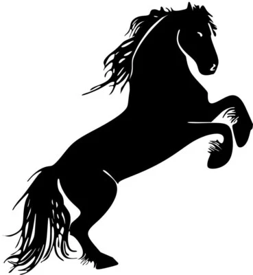 4PFOTEN-DESIGN Aufkleber Pferd Pferdeaufkleber Aufkleber Pferdehänger sticker Friese #03