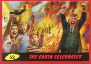 2017 TOPPS MARS ATTACKS RED #/99 THE EARTH CELEBRATES #52 - Picture 1 of 1