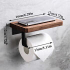 Toilet Paper Holder Wooden Self-Adhesive Roll Paper Holder Nail Free Wall Mount