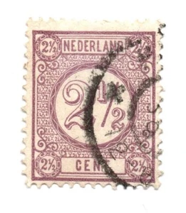 Netherlands SG: 129a 1876 New Daily Stamps 2-1/2c Light Violet Used Stamp - Picture 1 of 1