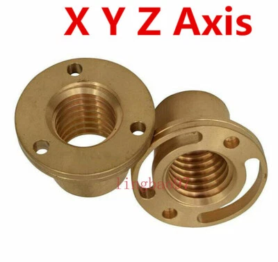 2pcs/1PC Milling Machine X Y Z Axis Longitudinal Brass Feed Nut For BRIDGEPORT - Image 1 of 4