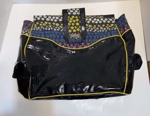 Miche “ABBIE” Black Floral Classic Shell Great Shape Blue White Yellow Purple - Picture 1 of 5