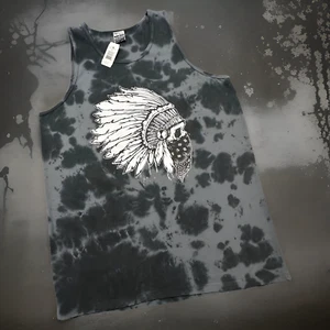 *HUSTLE GANG* (GREY & BLACK TIE DYE) TANK TOPS - Picture 1 of 7