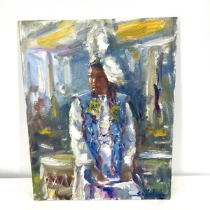 Original Artwork Study 8”x10” Oil On Canvas Board "Native" By Tadeusz Seidel - Picture 1 of 2