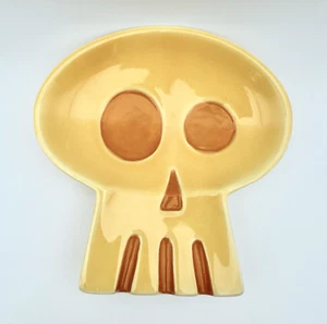 SHAG Skull Josh Agle 2006 Tray TIKI Rare Yellow Ceramics Japanese Limited Unused - Picture 1 of 14