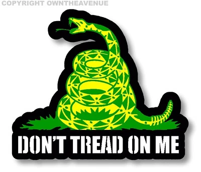 Calcomanía adhesiva automática impresión digital Gadsden Flag Don't Tread On Me Snake 6" pulgadas Foto 1 de 2