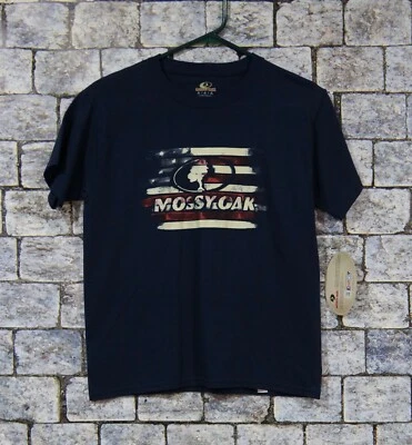NWT Mossy Oak Boys 100% Cotton Blue Graphic Tee Shirt Size Medium - Image 1 of 2