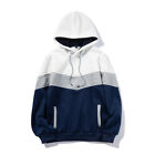 Mens Hooded Sports Casual Sweatshirt New Fashion Autumn Spliced Color Hoodie