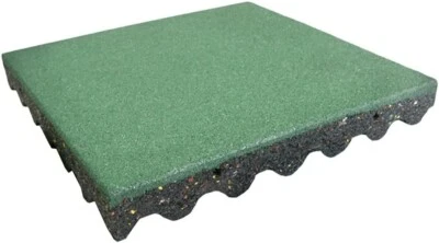 Rubber-Cal "Eco-Safety" Interlocking Playground Tiles - 2 Pack