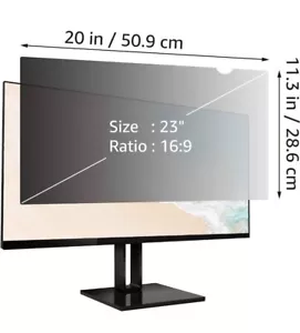 Monitor Privacy Screen Filter Widescreen 23 Inch 16:9 - Picture 1 of 3