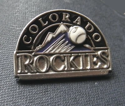 COLORADO ROCKIES MAJOR LEAGUE BASEBALL MLB LAPEL PIN 1 x 3/4 inches - Image 1 of 2
