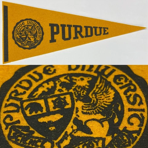1950 Purdue Boilermaker Lafayette Indiana University Mini Pennant 4x8.75 Cover
