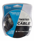 Audio Cable Twisted A12C4 12 Foot Scosche Pure Copper Oxygen Free Low Noise a3